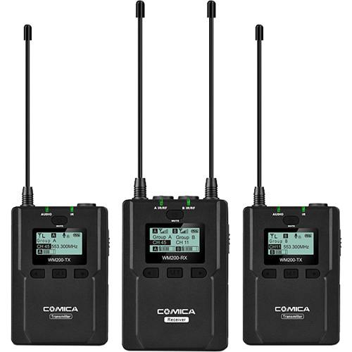 micrófono Omni inalámbrico Lavalier Cómica Audio CVM-WM200A