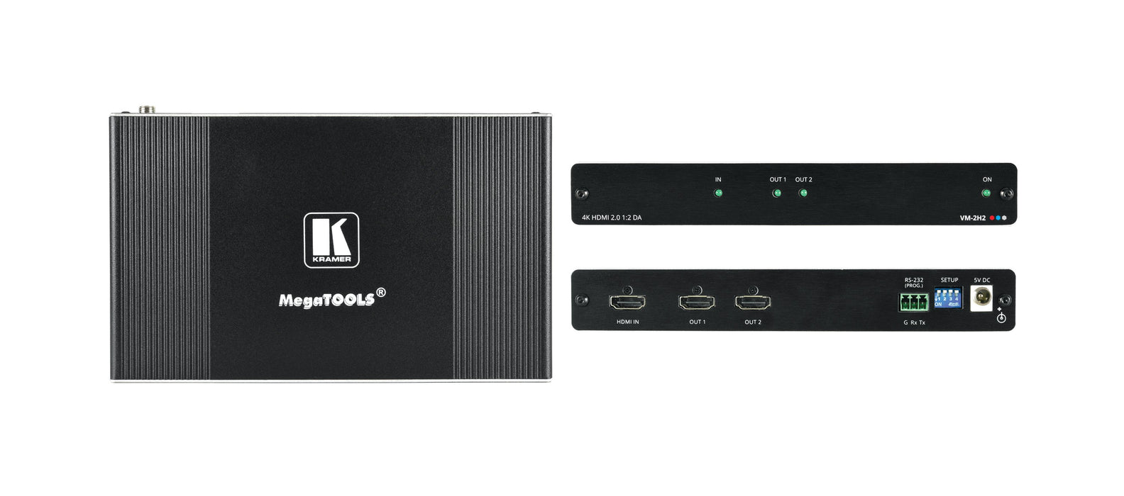 Amplificador de distribución 1: 2 para señales HDMI HDR