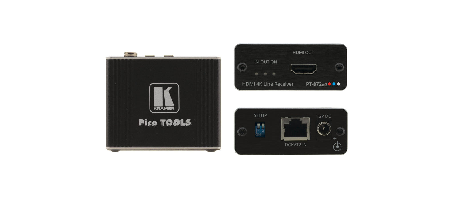 WP-871xrTransmisor de placa de pared PoC / PT-872xr Receptor PoC compacto HDMI 4K HDR